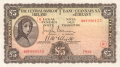 Ireland, Republic Of 2 5 Pounds, Prefix 69T, 7.9.1943